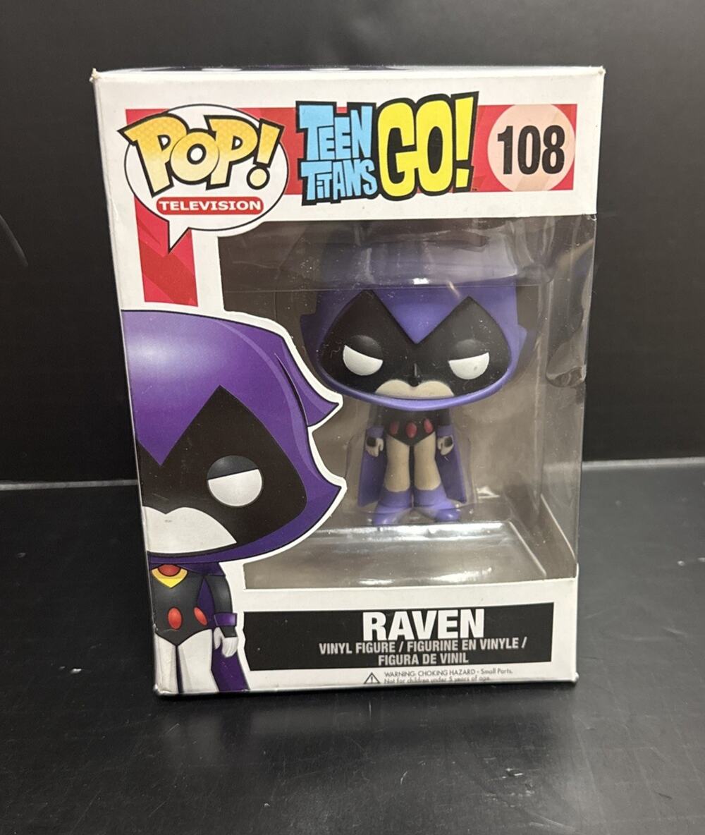 Funko POP Teen Titans Go RAVEN 108 Vinyl Figure Original Vaulted Retired DC